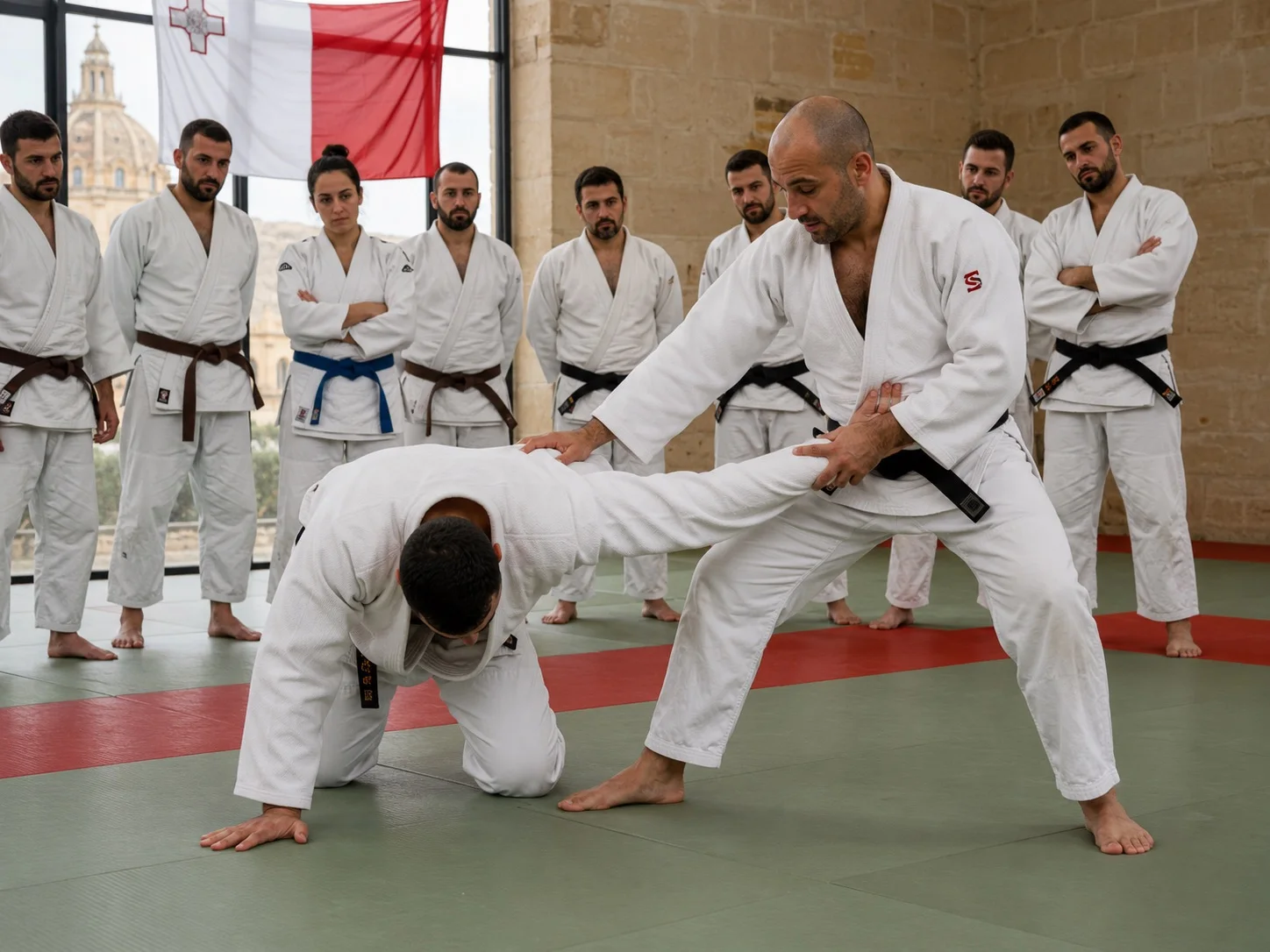柔道家在馬耳他參與 IJF Academy 自衛教練課程。