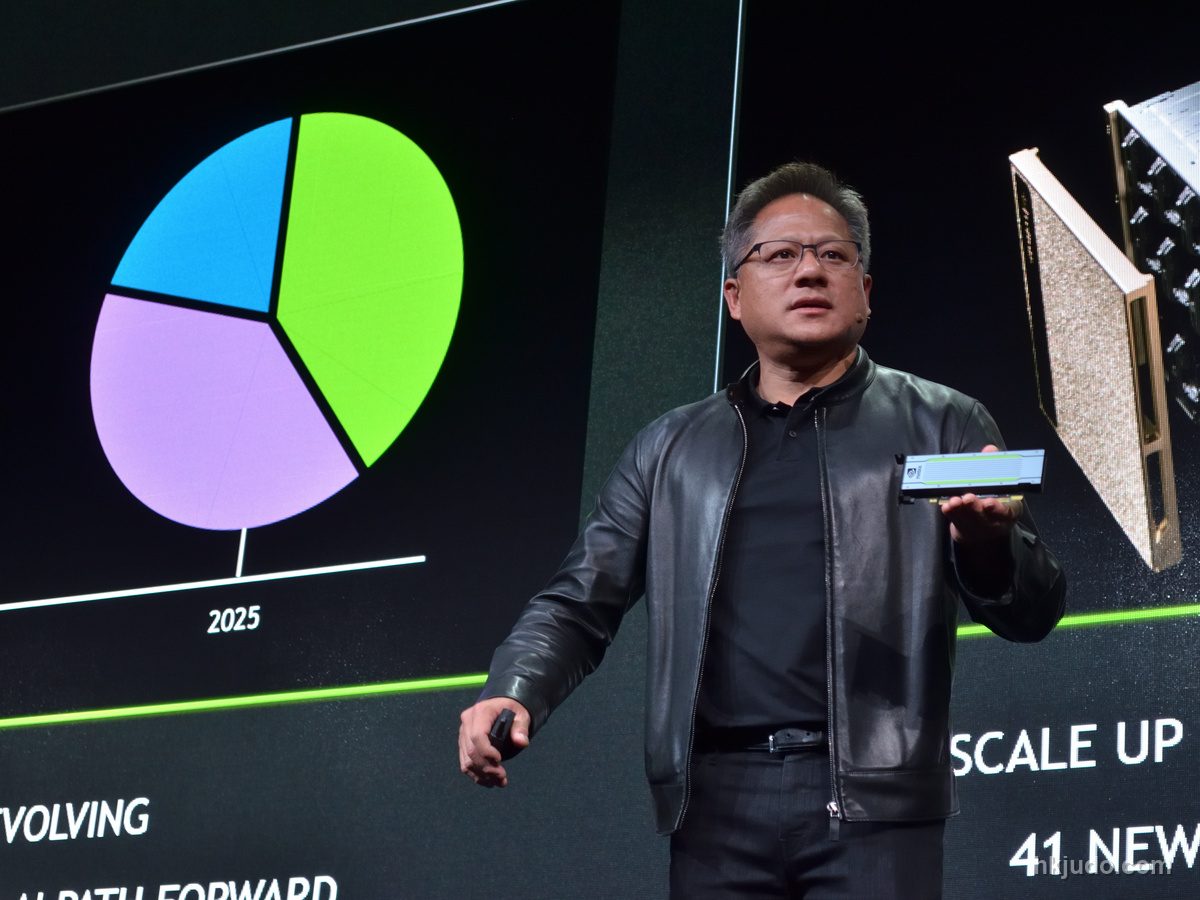 黃仁勳在NVIDIA活動台上發言