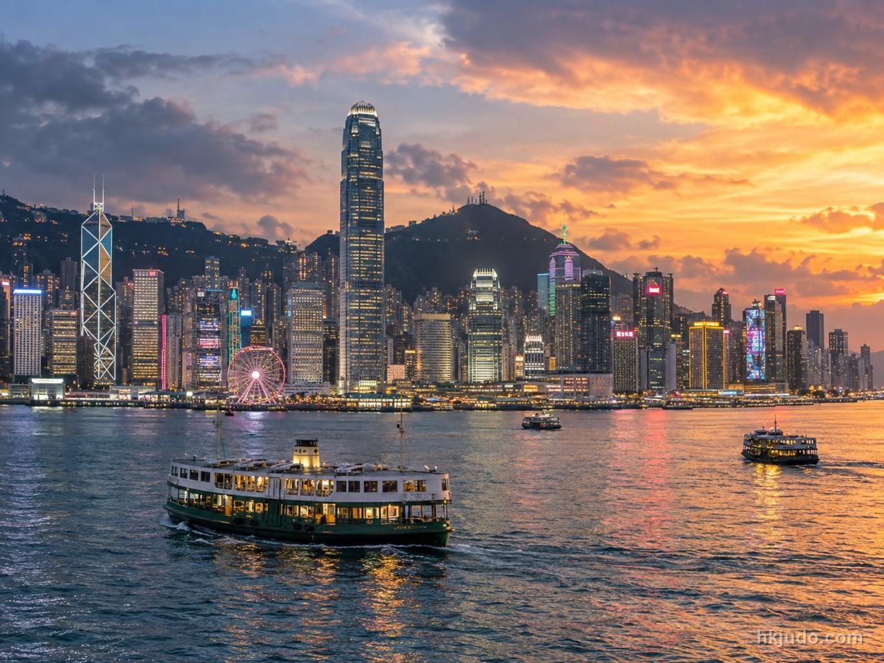 香港維多利亞港夜景